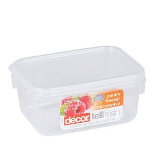 Decor Tellfresh 250 ml Plastic Oblong Food Storage Container