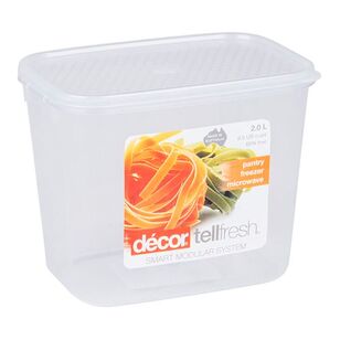 Decor Tellfresh 2L Plastic Tall Oblong Food Storage Container