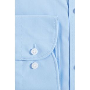 Van Heusen Men's Long Sleeve Poly Cotton Shirt Blue