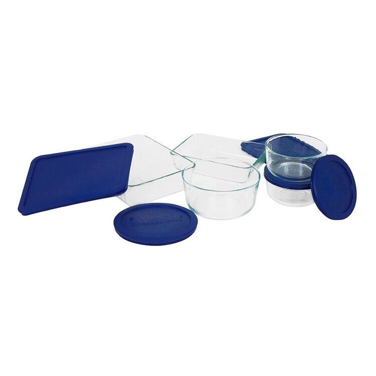 Pyrex Simply Store 10-piece Meal Prep Rectangular Glass Storage Set 