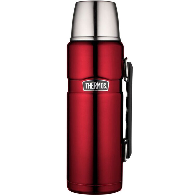 Thermos King 1.2L Stainless Steel Vacuum Insulated Flask Red