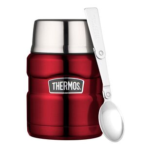 Thermos King 470 ml Stainless Steel Vacuum Insulated Food Jar Red