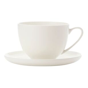 Casa Domani Pearlesque Coupe Cup and Saucer