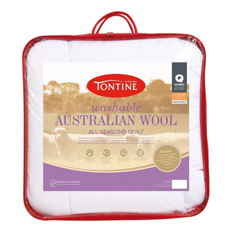 Tontine 350GSM Washable Australian Wool Quilt Double Bed