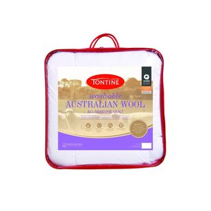 Tontine 350 GSM Washable Australian Wool All Seasons Quilt Super King