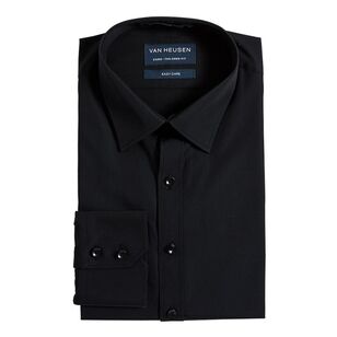 Van Heusen Men's Euro Fit Poplin Business Shirt Black
