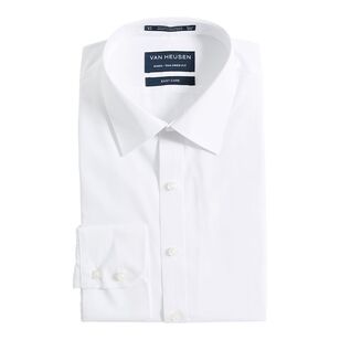 Van Heusen Men's Euro Fit Poplin Business Shirt White