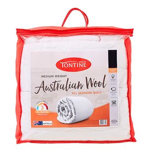 Tontine 300 GSM Non-Washable Australian Wool Quilt White