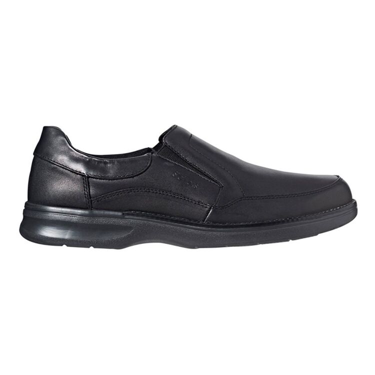 Slatters Men's Ashford Leather Gusset Slip On Business Shoes Black