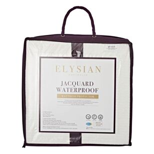 Elysian Jacquard Waterproof Mattress Protector White