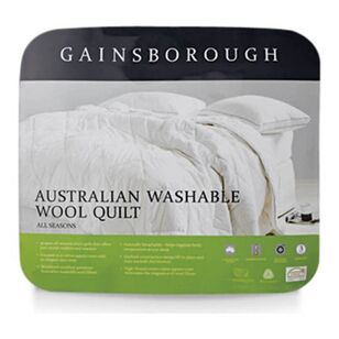 Gainsborough 300 GSM All Seasons Australian Washable Wool Quilt White