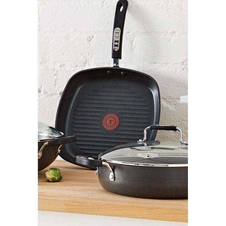 Tefal Specialty 28 cm Hard Anodised Grill Pan