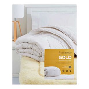 MiniJumbuk Gold 450 GSM Australian Wool Quilt White Super King