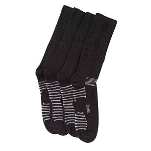 Jack Of All Trades Men's Benefeet Bamboo Therapeutic Socks 2 Pack Black