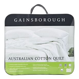 Gainsborough Australian Cotton Quilt White