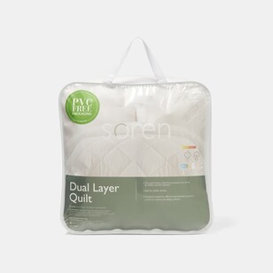 Soren Dual Layer Quilt White Single