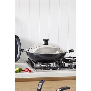 Tefal 36 cm Large Wok with Stainless Steel Lid