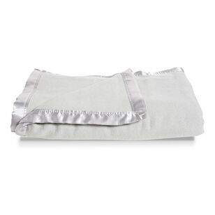 Elysian Wool Blend Blanket Queen Bed Silver Queen