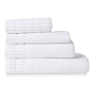 Shaynna Blaze Hamilton Plain Dyed Towel Collection White