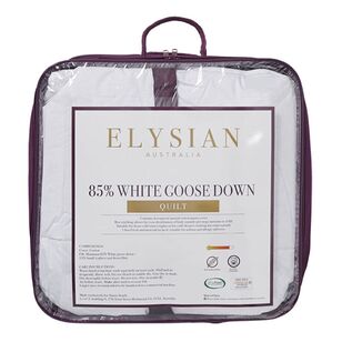 Elysian 85/15 White Goose Down & Feather Quilt Queen
