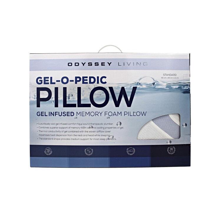 Odyssey Living Gel Infused Memory Foam Pillow Standard Standard