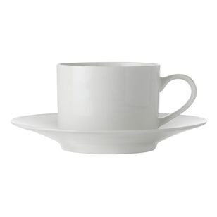 Maxwell & Williams White Basics 250 ml Straight Cup and Saucer