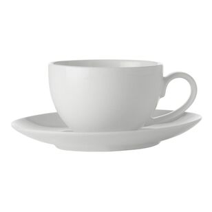 Maxwell & Williams White Basics 100 ml Coupe Demi Cup and Saucer