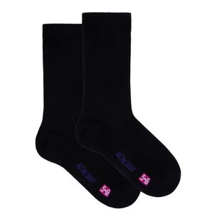 Underworks Women's Plain Modal Socks 2 Pack Black