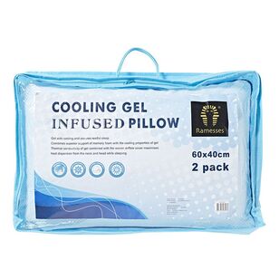 Ramesses Cooling Gel Infused Shredded Memory Foam Pillow 2 Pack Standard