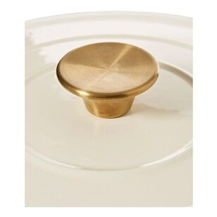 Smith & Nobel Luxe 5L Cast Iron Casserole Pot Almond Gold