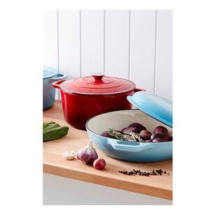 Smith & Nobel Traditions 5L Cast Iron Casserole Pot Red