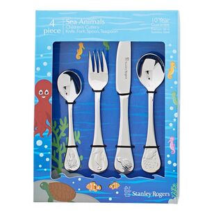 Stanley Rogers Sea Animals 4-Piece 18/10 Kids Cutlery Set