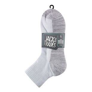 Jack Of All Trades Men's Action Cotton Sport Sock White