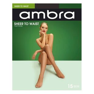 Ambra Women's Sheer To Waist Tights Black