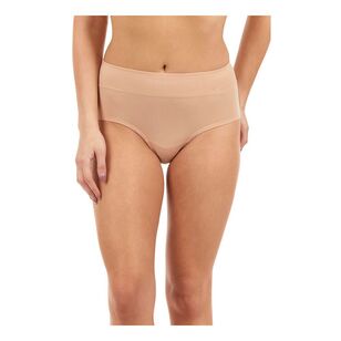Ambra Women's Smooth Lines Midi 2 Pack Nude