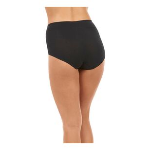Ambra Women's Smooth Lines Full Brief 2 Pack Black