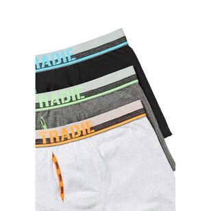 Tradie Black Men's Cotton Fly Front Trunk 3 Pack Marle