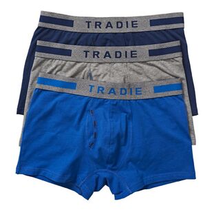 Tradie Black Men's Cotton Fly Front Trunk 3 Pack Navy Blue