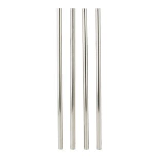 Smith & Nobel 10 cm Stainless Straws with Cleaning Brush