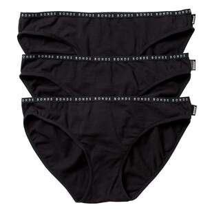 Bonds Women's Hipster Bikini 3 Pack Black