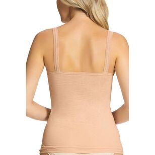 Kayser Women's Pure Cotton Cami 2 Pack Black & Nude