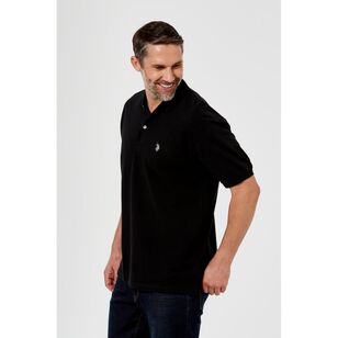 U.S. Polo Assn. Men's Short Sleeve Regular Fit Cotton Pique Polo Black