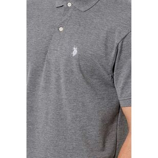 U.S. Polo Assn. Men's Short Sleeve Regular Fit Cotton Pique Polo Dark Grey
