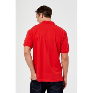 U.S. Polo Assn. Men's Short Sleeve Regular Fit Cotton Pique Polo Light Red