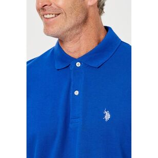 U.S. Polo Assn. Men's Short Sleeve Regular Fit Cotton Pique Polo Royal Blue