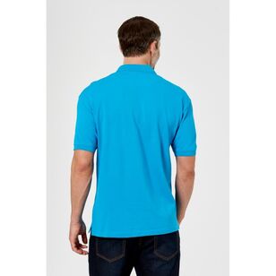 U.S. Polo Assn. Men's Short Sleeve Regular Fit Cotton Pique Polo Turquoise