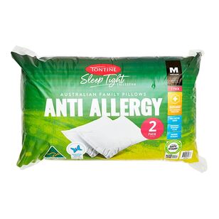 Tontine SleepTight Anti Allergy Medium Pillow 2 Pack