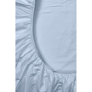 Linen House 300 Thread Count Cotton Fitted Sheet Blue King Single