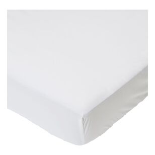 Linen House 300 Thread Count Cotton Fitted Sheet White