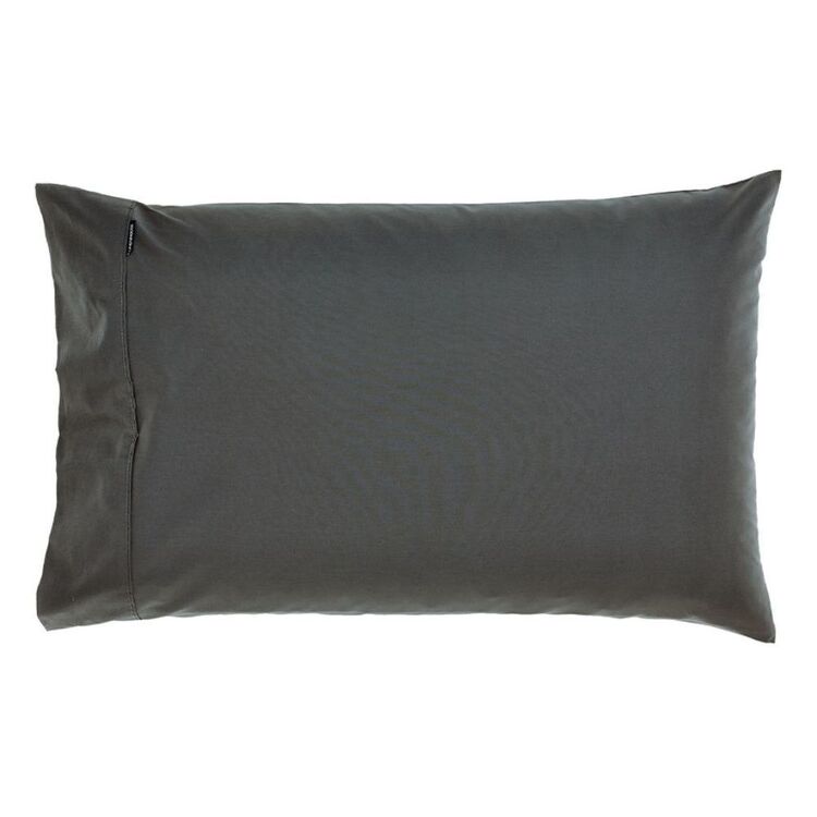 Linen House 300 Thread Count 50x90cm King Size Pillowcase Charcoal